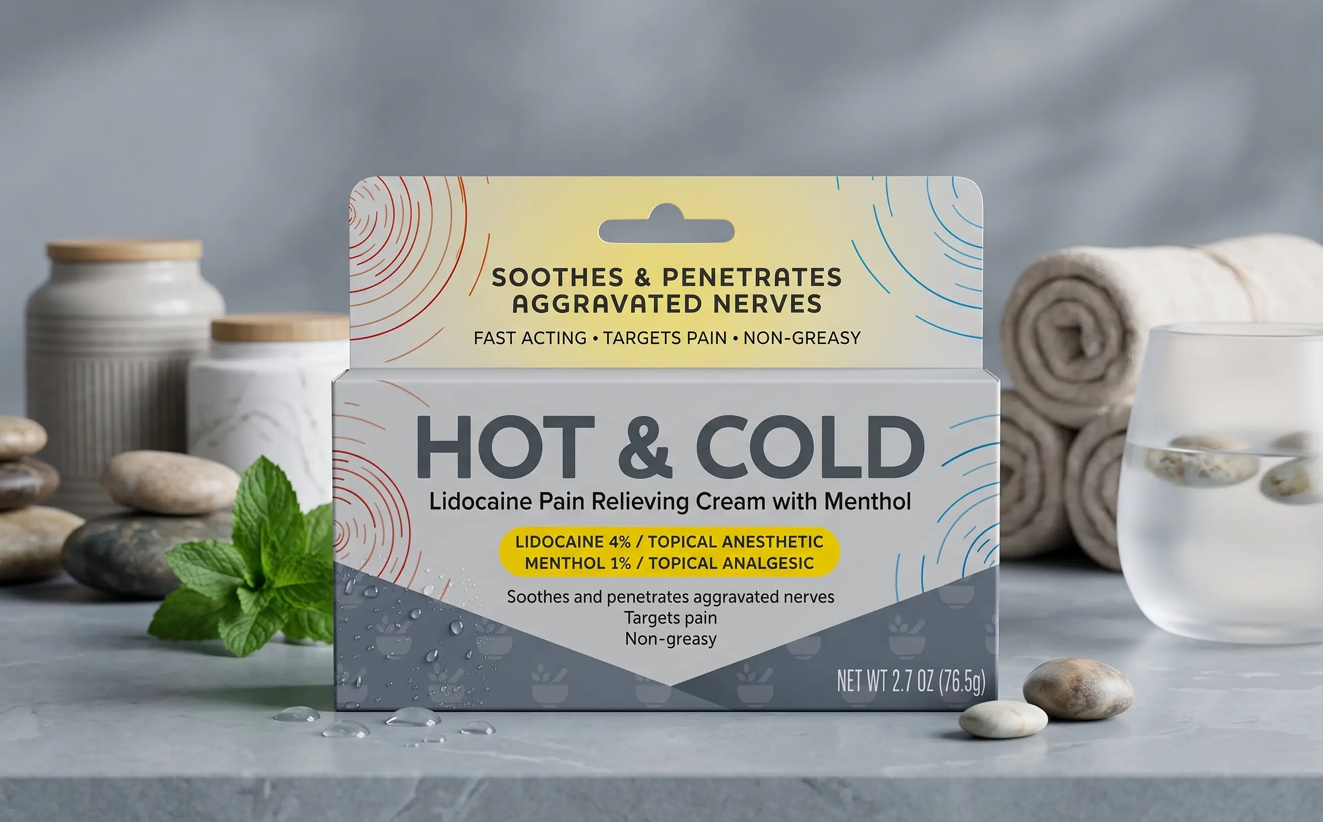 Hot & Cold Lidocaine Pain Relieve Cream