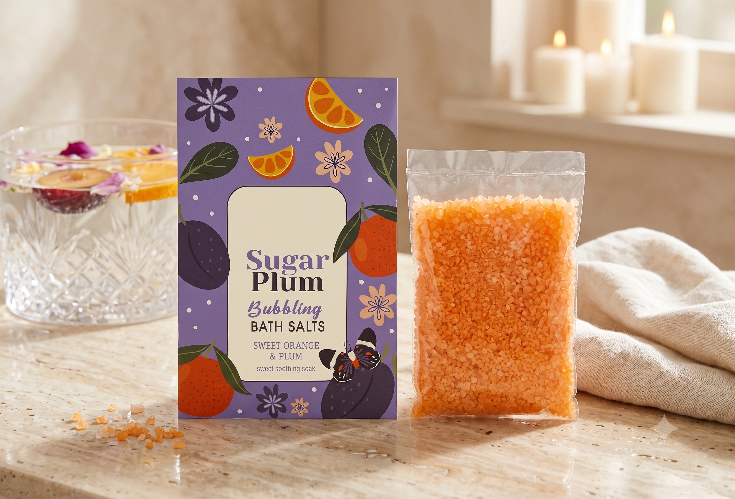 Bubbling bath salts